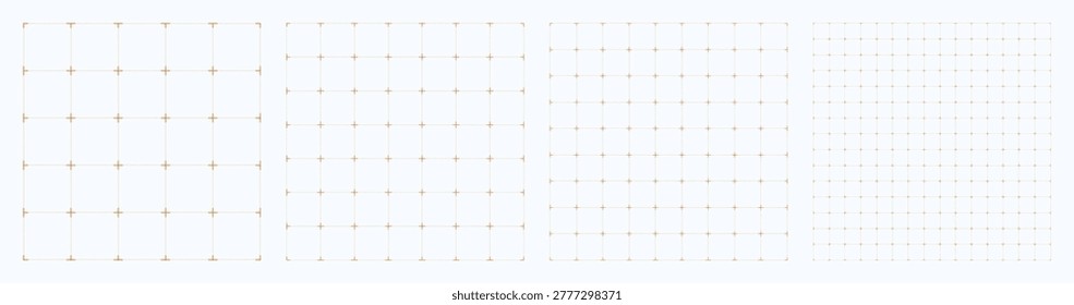 Square grid collection dotted