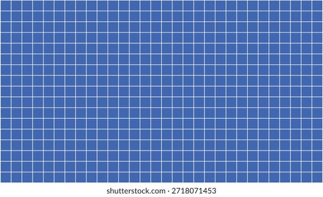 Linha branca do gráfico de grade quadrada no plano de fundo azul.