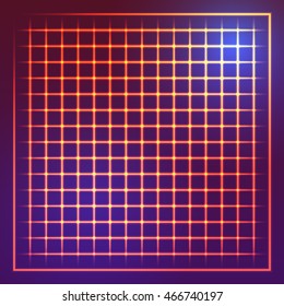 Square grid with light effect. Vector background