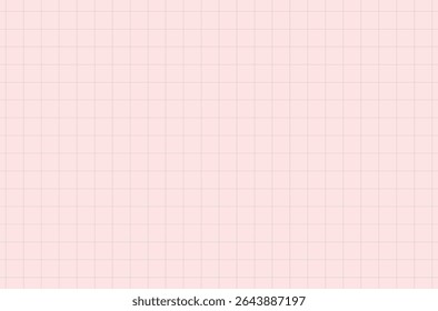 Square grid lines on a pink pastel background, fabric pattern or background texture.