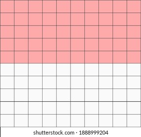 Square grid for mathematical use. Use to teach fractions, decimal or percentages.