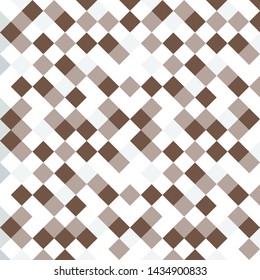 Square grid mosaic tiles lines vector seamless pattern. Colorful Squares mosaic geometric background. Modern triangular shapes grid. Geometric polygon elements graphic design