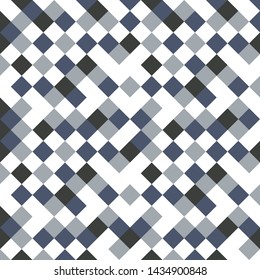 Square grid mosaic tiles lines vector seamless pattern. Colorful Squares mosaic geometric background. Modern triangular shapes grid. Geometric polygon elements graphic design