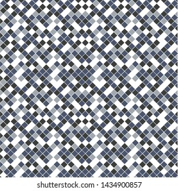 Square grid mosaic tiles lines vector seamless pattern. Colorful Squares mosaic geometric background. Modern triangular shapes grid. Geometric polygon elements graphic design