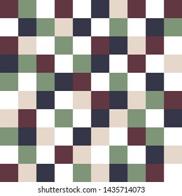Square grid mosaic tiles lines vector seamless pattern. Colorful Squares mosaic geometric background. Modern triangular shapes grid. Geometric polygon elements graphic design 
