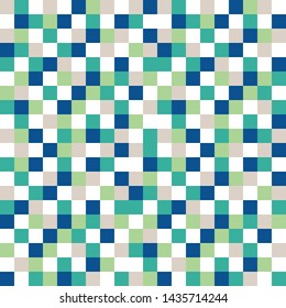 Square grid mosaic tiles lines vector seamless pattern. Colorful Squares mosaic geometric background. Modern triangular shapes grid. Geometric polygon elements graphic design 