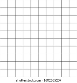 Square Grid On Paper Seamless Pattern. Millimeter Paper Sheet Background. 