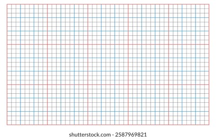 square grid paper with 3 different size, vector illustration isolated on white background.