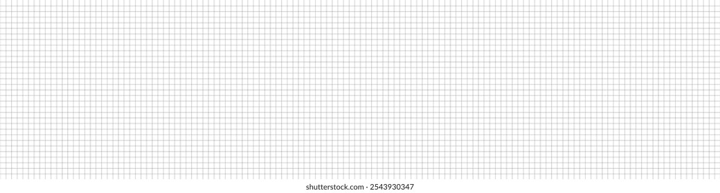 Plano de fundo de padrão de grade quadrada em papel branco com textura de linha. para folhas de matemática, de diagrama e de bloco de anotações. Ilustração de vetor plano isolada