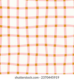Square grid pattern. Checkered plaid pattern. Vector illustration. Vector checkered wallpaper for print patterns or textiles.