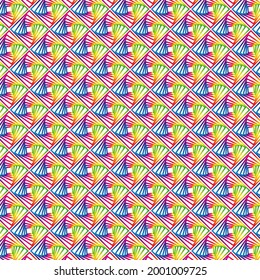 Square Grid Patterns 3d Effect Rainbow Stock Vector (Royalty Free ...