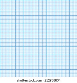 Square grid seamless pattern. Vector illustration. Millimeter engineering paper background.