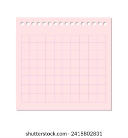 Square Grid Spiral Notebook Page Icon