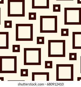 Square grid texture. Pythagorean tiling motif. Seamless surface pattern design with classic ornament. Geometric abstract background. Modern style digital paper, textile print, page fill. Vector art