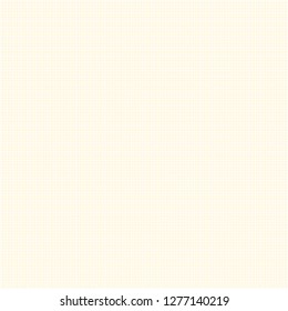 Square grid yellow millimetre graph paper. Seamless vector background.