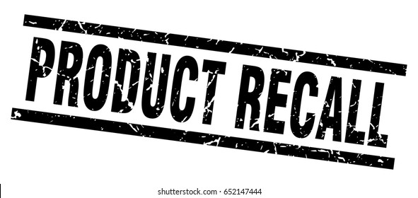 Square Grunge Black Product Recall Stamp