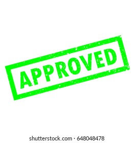 Square grunge green approved stamp. Vector Element industrial status