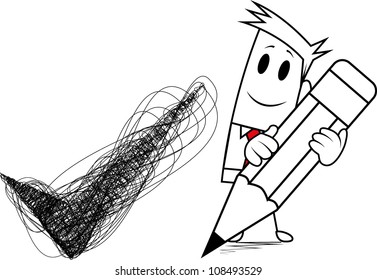 Square guy-Drawing "Check icon"