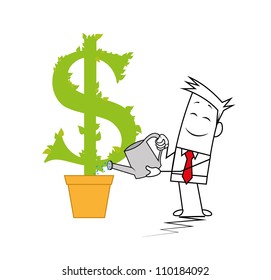 Square guy-Watering money