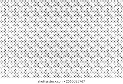 Square Halftone Pattern. Black and white square dot wallpaper. Retro pixelated backdrop. Anime or manga style comic overlay. Vector graphic design textured template