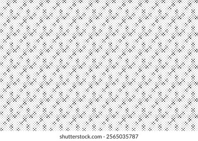 Square Halftone Pattern. Black and white square dot wallpaper. Retro pixelated backdrop. Anime or manga style comic overlay. Vector graphic design textured template