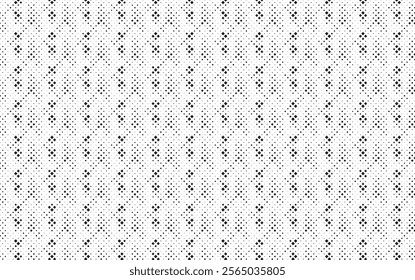 Square Halftone Pattern. Black and white square dot wallpaper. Retro pixelated backdrop. Anime or manga style comic overlay. Vector graphic design textured template