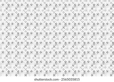 Square Halftone Pattern. Black and white square dot wallpaper. Retro pixelated backdrop. Anime or manga style comic overlay. Vector graphic design textured template