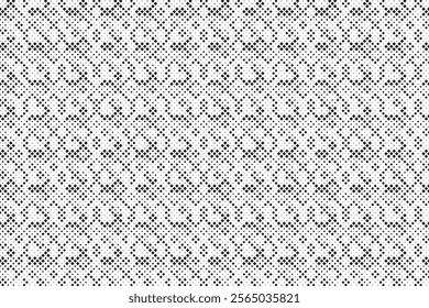 Square Halftone Pattern. Black and white square dot wallpaper. Retro pixelated backdrop. Anime or manga style comic overlay. Vector graphic design textured template