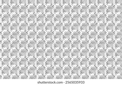 Square Halftone Pattern. Black and white square dot wallpaper. Retro pixelated backdrop. Anime or manga style comic overlay. Vector graphic design textured template