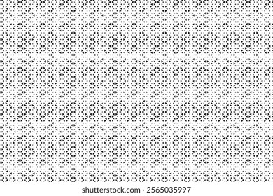 Square Halftone Pattern. Black and white square dot wallpaper. Retro pixelated backdrop. Anime or manga style comic overlay. Vector graphic design textured template