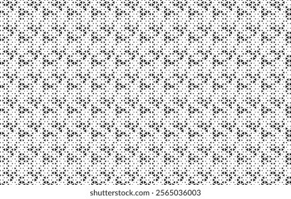 Square Halftone Pattern. Black and white square dot wallpaper. Retro pixelated backdrop. Anime or manga style comic overlay. Vector graphic design textured template