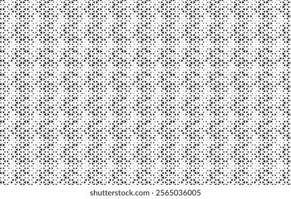 Square Halftone Pattern. Black and white square dot wallpaper. Retro pixelated backdrop. Anime or manga style comic overlay. Vector graphic design textured template