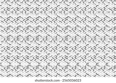 Square Halftone Pattern. Black and white square dot wallpaper. Retro pixelated backdrop. Anime or manga style comic overlay. Vector graphic design textured template