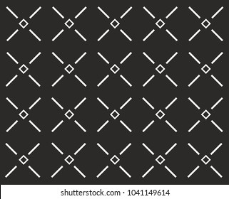 Square halftone pattern with gradient effect. Squares in black and white. Template for backgrounds and stylized textures. Horizontally seamless.