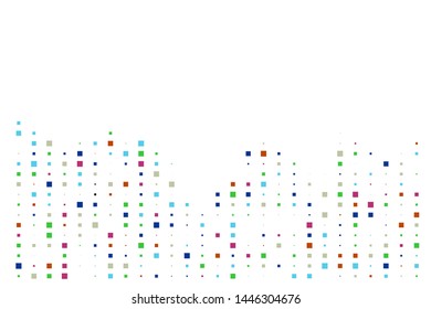 Square in halftone style colorful background. Square vector isolated in white. Usable for design background - Vector Illustration