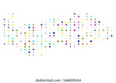 Square in halftone style colorful background. Square vector isolated in white. Usable for design background - Vector Illustration
