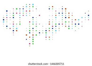 Square in halftone style colorful background. Square vector isolated in white. Usable for design background - Vector Illustration