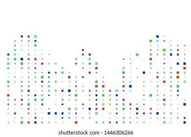 Square in halftone style colorful background. Square vector isolated in white. Usable for design background - Vector Illustration