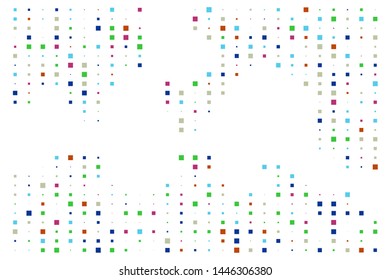 Square in halftone style colorful background. Square vector isolated in white. Usable for design background - Vector Illustration