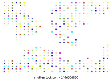 Square in halftone style colorful background. Square vector isolated in white. Usable for design background - Vector Illustration