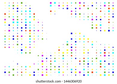 Square in halftone style colorful background. Square vector isolated in white. Usable for design background - Vector Illustration