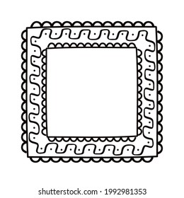 square hand draw lace frame