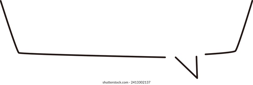 Square handwritten speech bubble frame, simple line style
