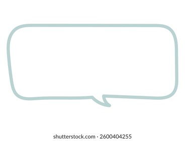 Square handwritten speech bubbles Unit blue line