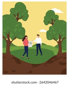 square Happy Earth Day vector illustrations. Features nature scenes, globes, people planting and eco themes. Ideal for environmental awareness campaigns and social media.