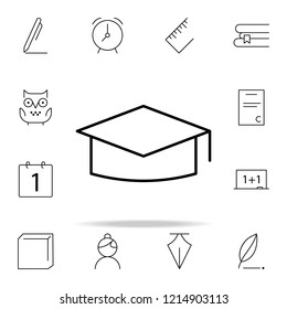 square hat icon. school icons universal set for web and mobile
