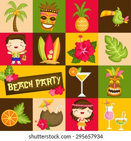Square Hawaii Luau 