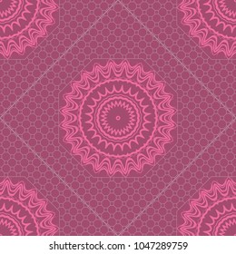 Square Head Scarf with Floral Ornament. Vector design FOR tile, carpet, tablecloth fabric, pillow, bags, cover.