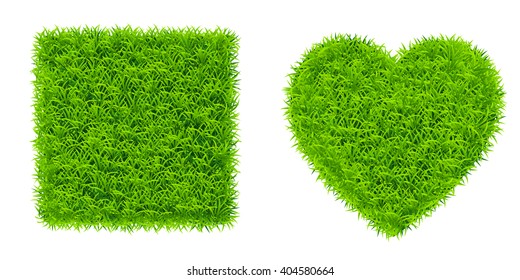 square and heart of grass