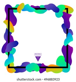Square holographic frame. Vector illustration EPS10. 